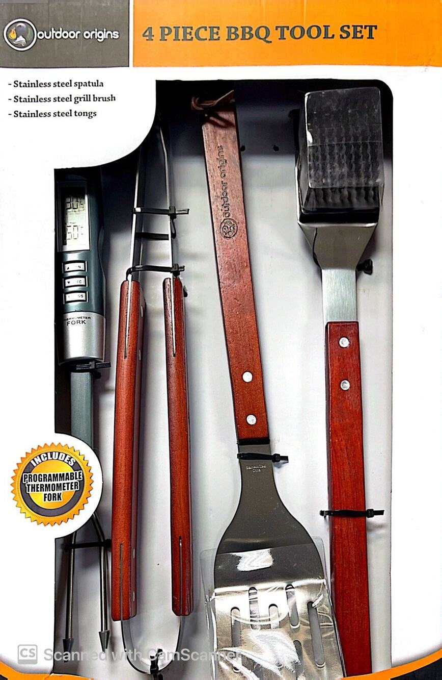 Outdoor Origins 4 Piece BBQ TOOL SET